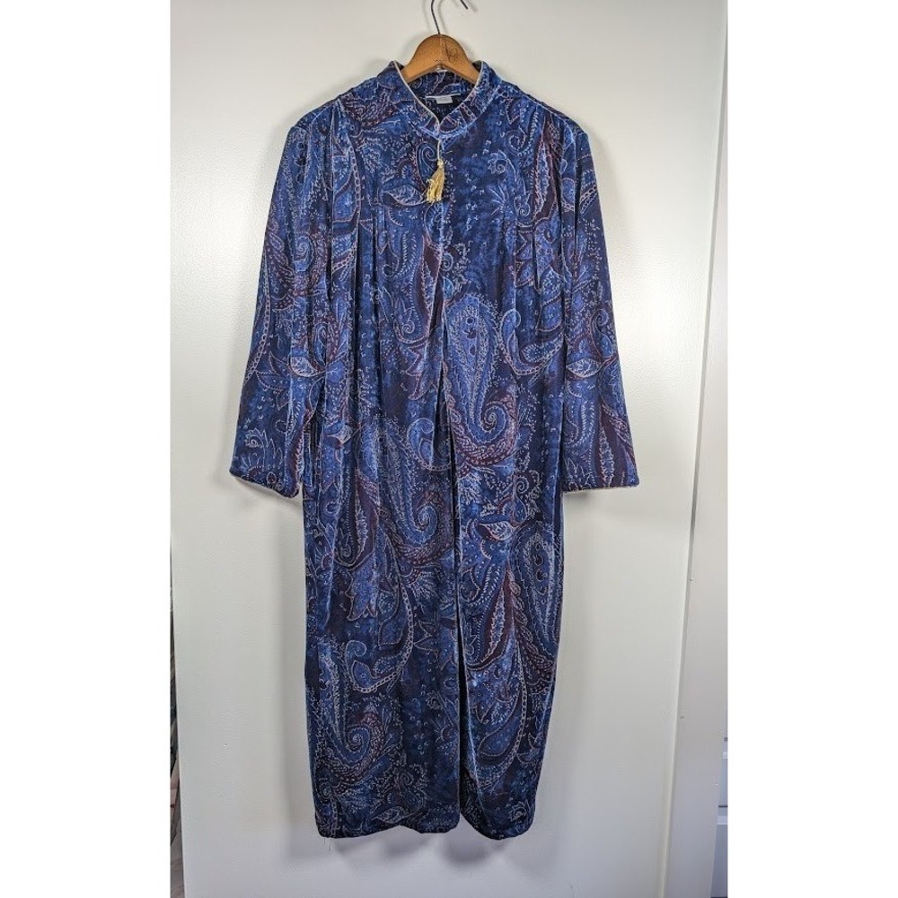 Vintage Celestial Velvet Robe Size XL Serengeti Kaftan Whimsigoth Paisey Witchy